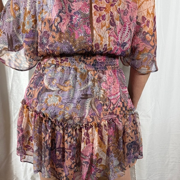 Misa Floral Chiffon Keyhole Dress - Picture 9 of 11
